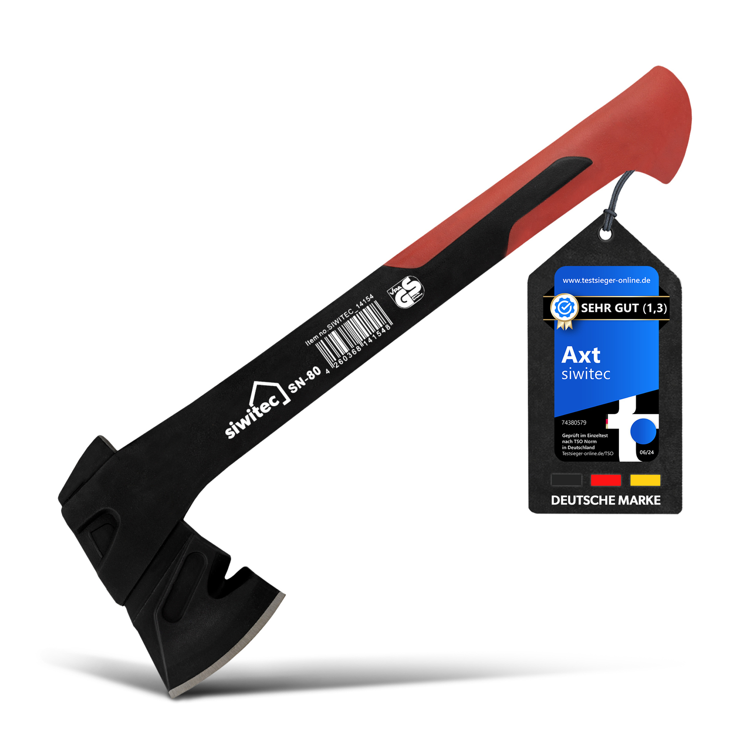 siwitec Nylonaxt SN-80, 800 Gramm Kopfgewicht inkl. Schnittschutz Produktabbildung