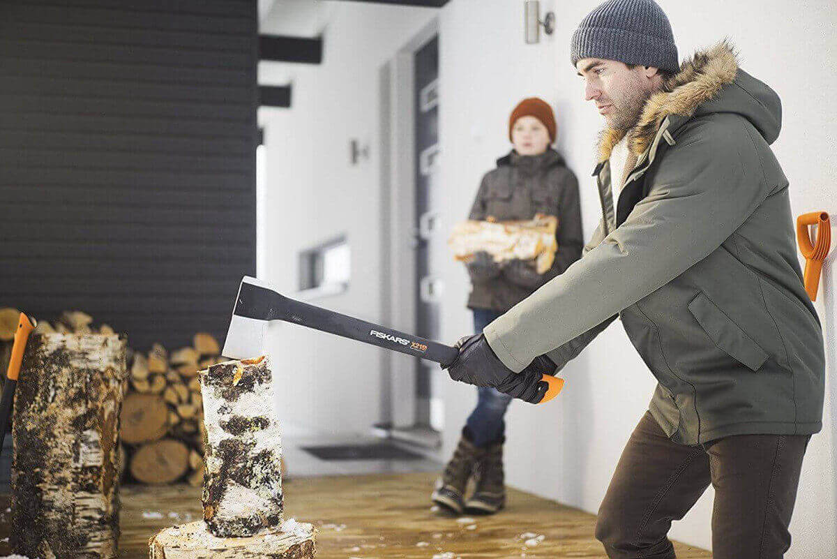 Fiskars-Set Spaltaxt X21-L mit Axtschärfer | Große Axt inkl Xsharp Produktabbildung 6