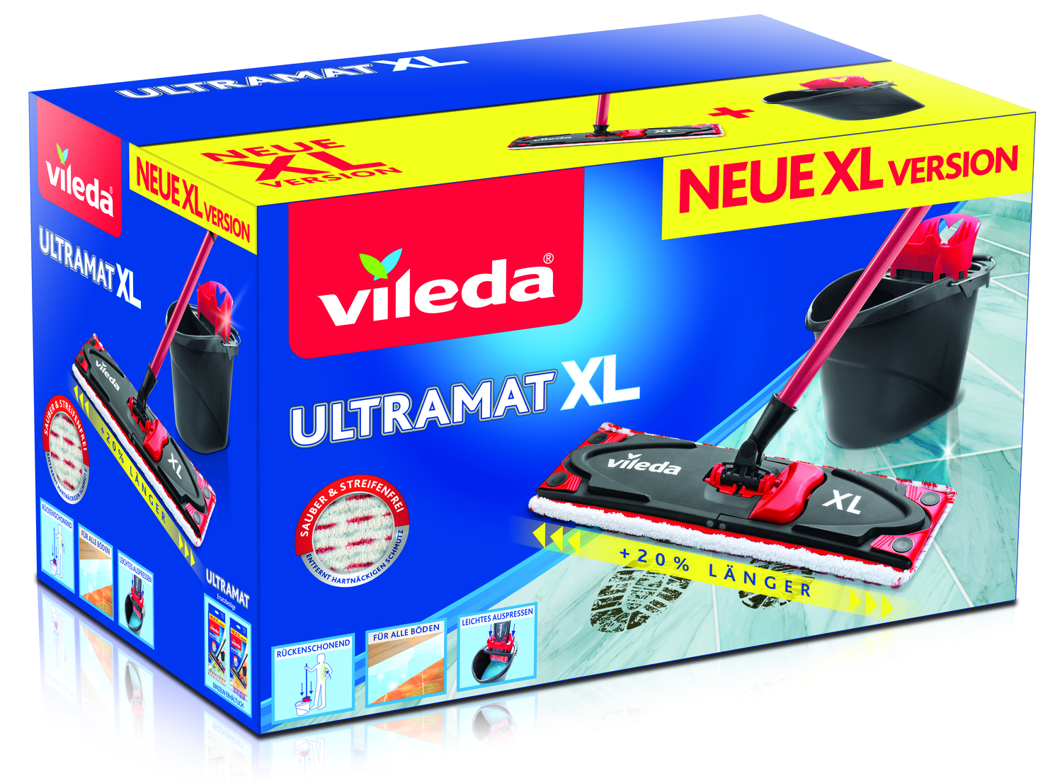 B-Ware Vileda ULTRAMAX XL, 20% längere Wischfläche, Bodenwischer mit Eimer, alle Hartböden Produktabbildung 6