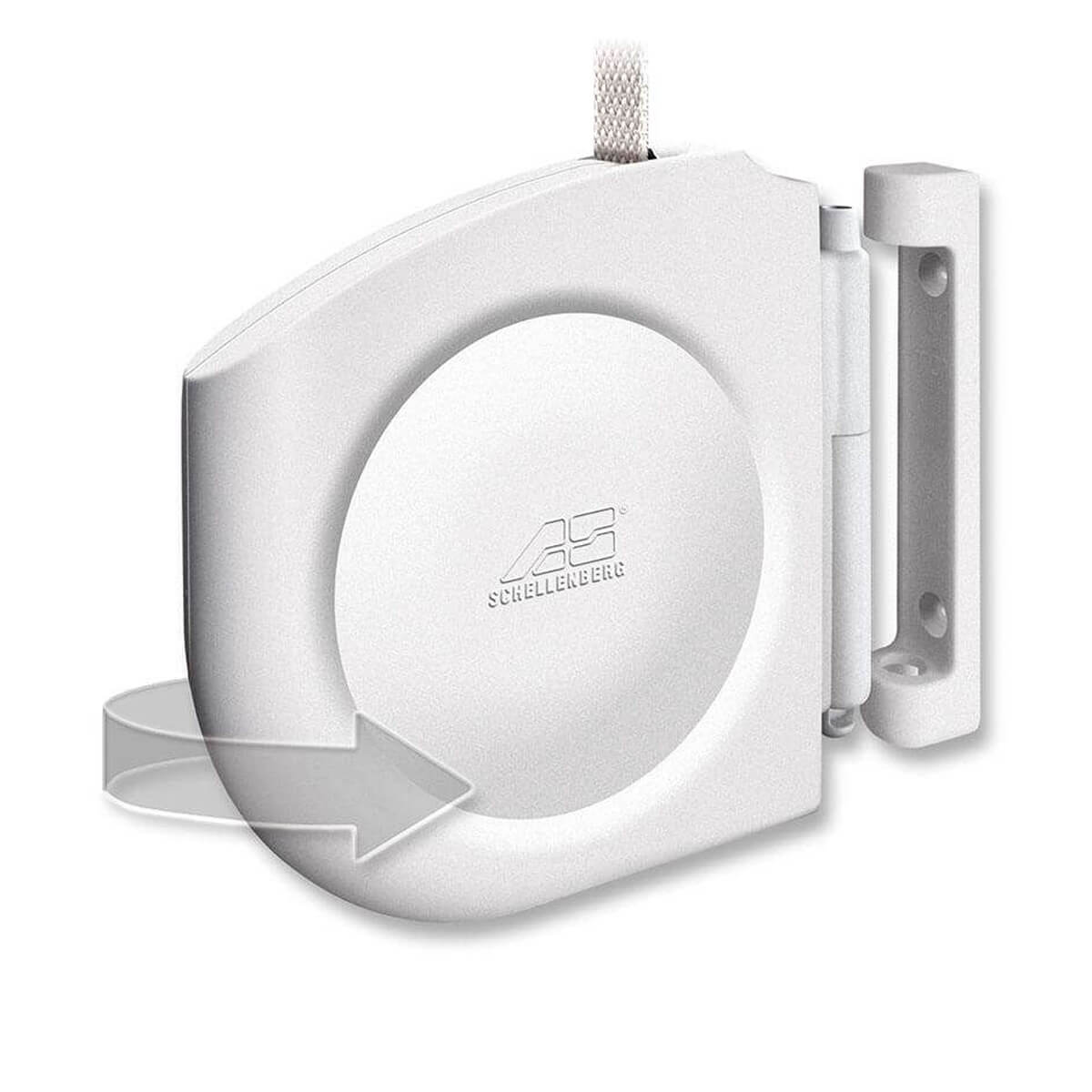 Schellenberg Aufschraubwickler Mini Maxi | Gurtwickler schwenkbar in weiß|Design weiß (Mini - 14mm) Produktabbildung