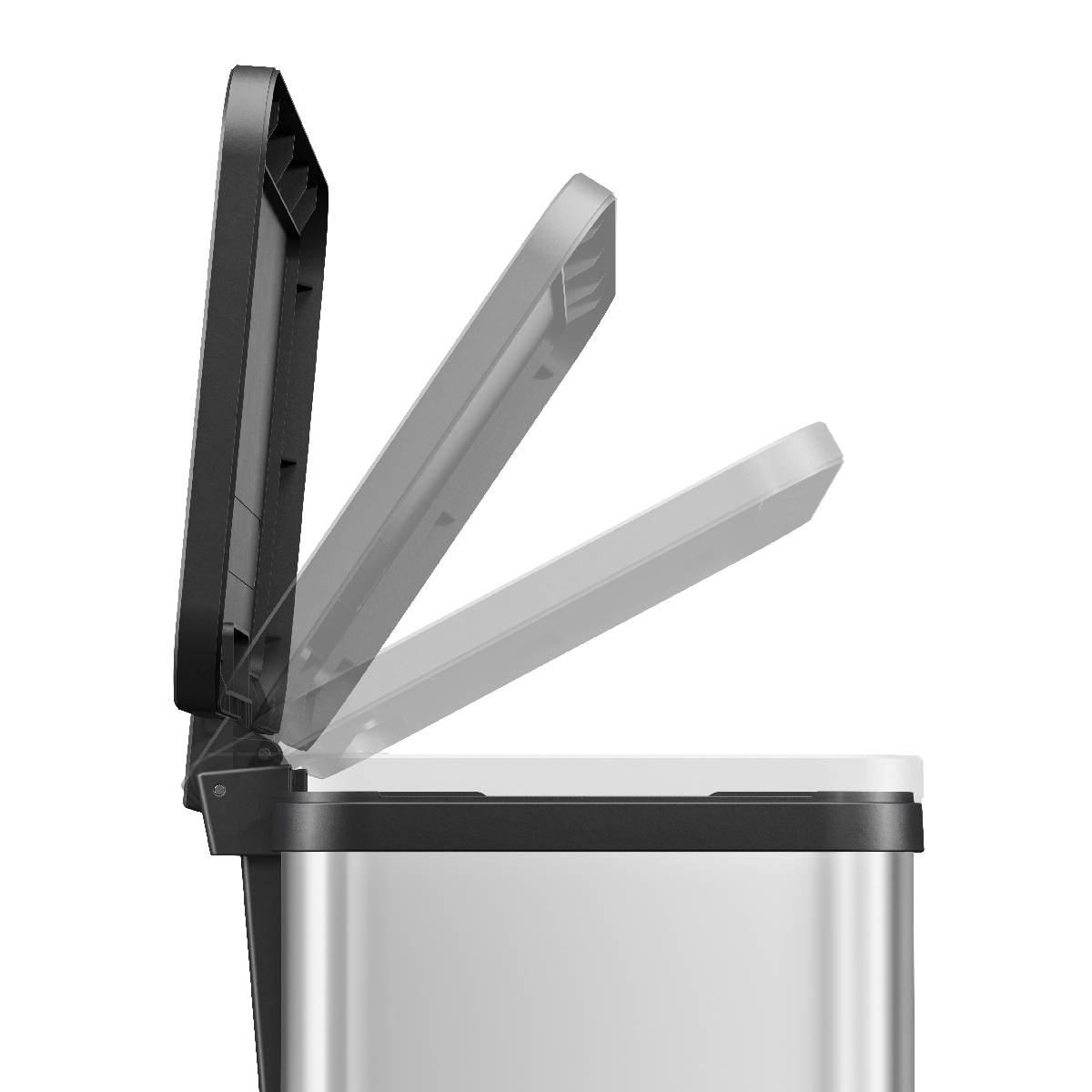 Hailo Öko trio PLUS L Tret-Abfalltrenner 3x 9 l, Soft Close, Mülltrenner, Mülleimer in Edelstahl Produktabbildung 4