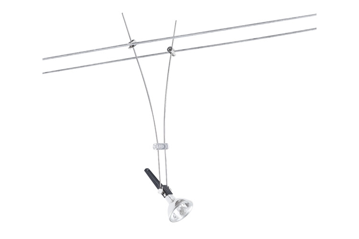 Paulmann Seil-Spot Comet | Seilsystem Deckenleuchte ohne Leuchtmittel | Chrom Deckenlampe Produktabbildung 1