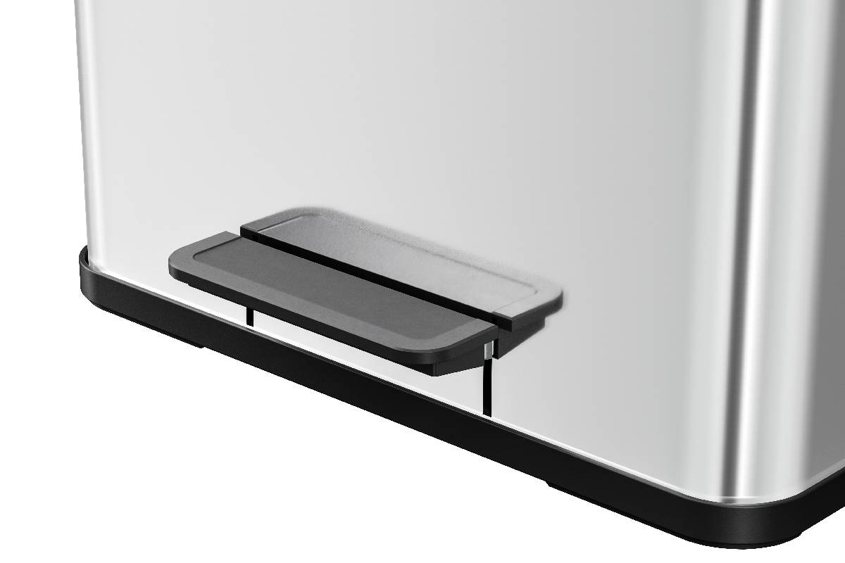 Hailo Öko trio PLUS L Tret-Abfalltrenner 3x 9 l, Soft Close, Mülltrenner, Mülleimer in Edelstahl Produktabbildung 5