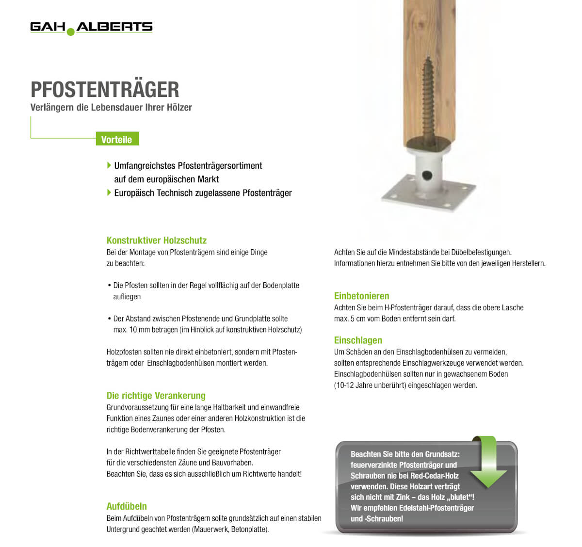 Alberts I-Pfostenträger, Stahl, galvanisch verzinkt, zum Aufschrauben, 5 mm, 70 mm Breit Produktabbildung 3