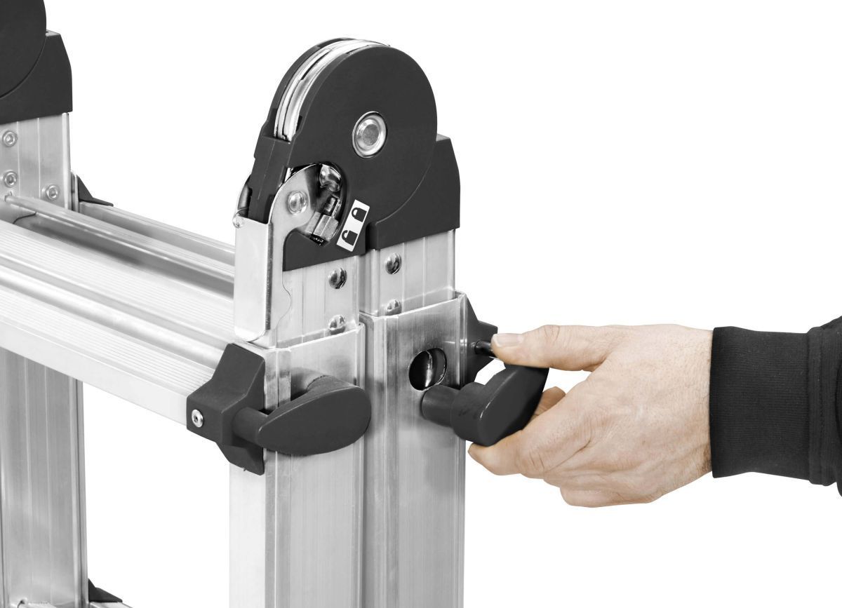 Hailo M80 Alu-Multifunktions-Teleskopleiter in verschiedenen Größen, 4-teilig & zusammenschiebbar Produktabbildung 7