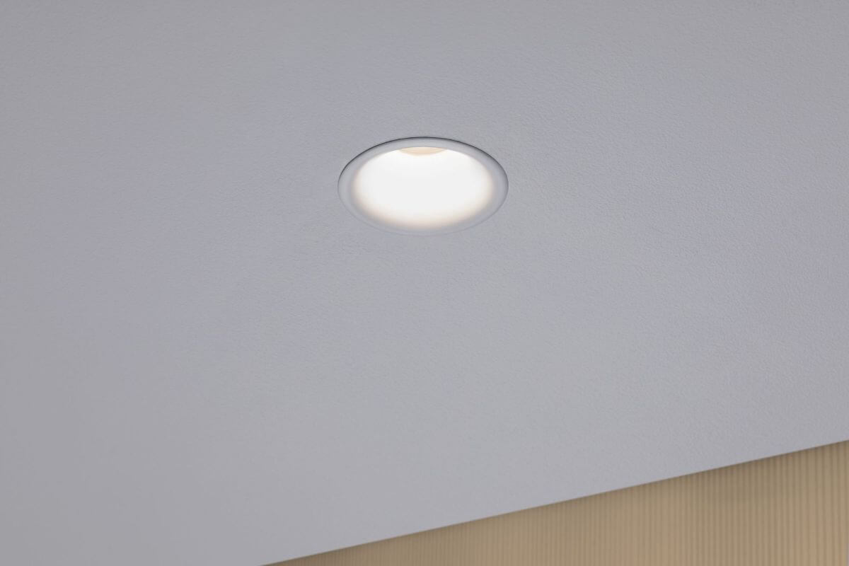 Paulmann Einbauleuchte LED Cymbal | Flacher Einbaustrahler in Weiß matt | IP20 | Dimmbar + Blendfrei Produktabbildung 3