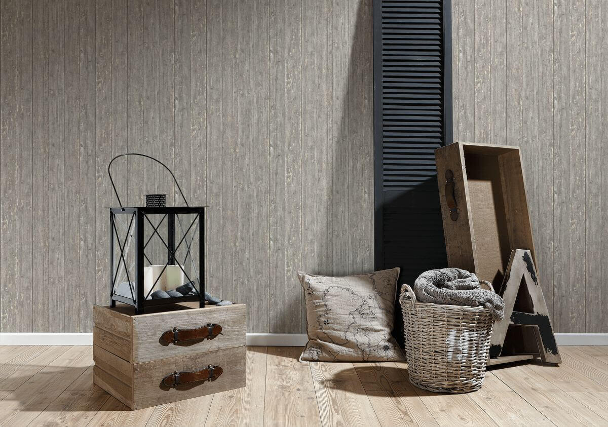AS Creation Braun Holz Natur Vliestapete Authentic Walls 2 365731 Produktabbildung 4