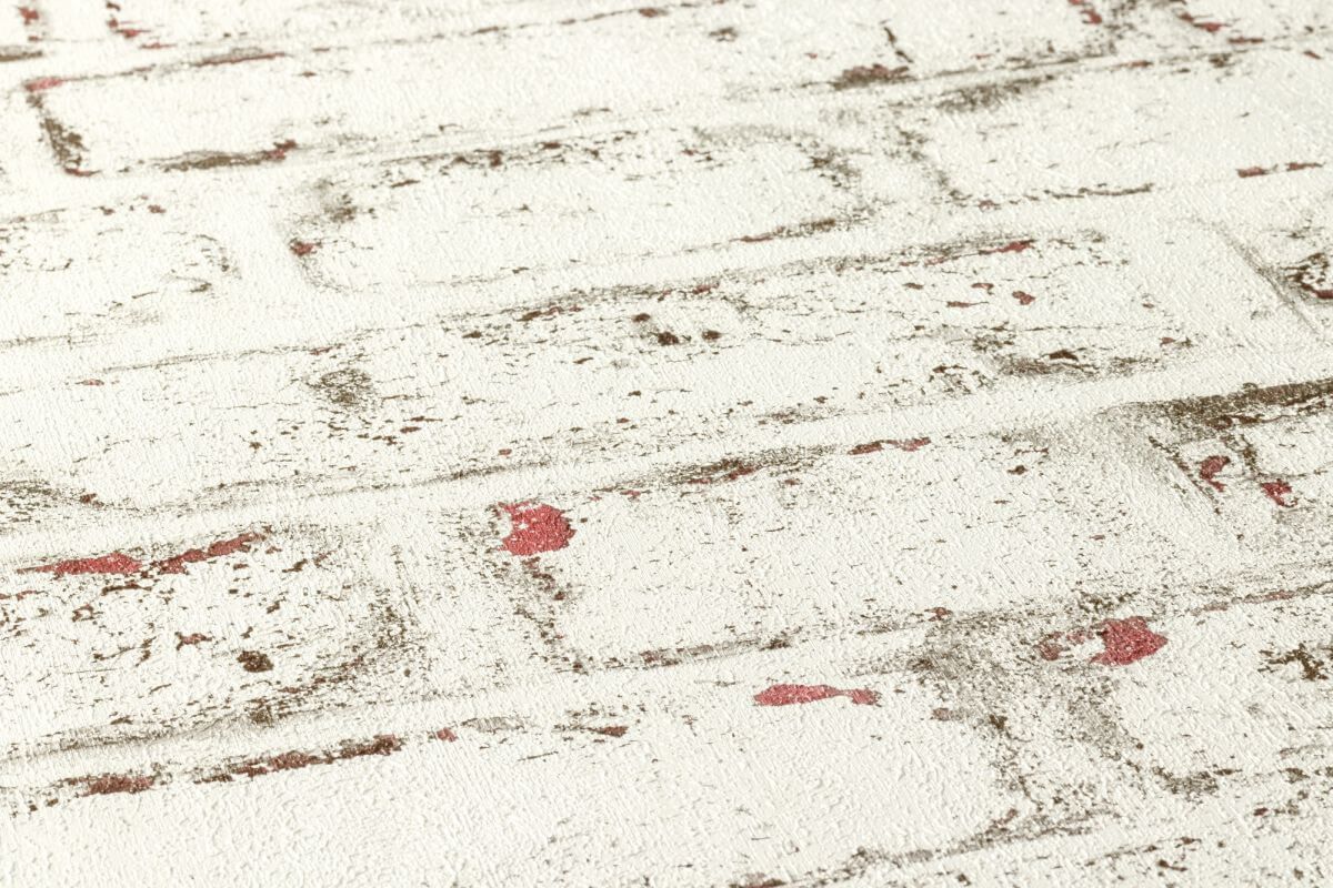 AS Creation Tapete | Steinoptik Beige Rot Weiß | Trendwall Produktabbildung 2