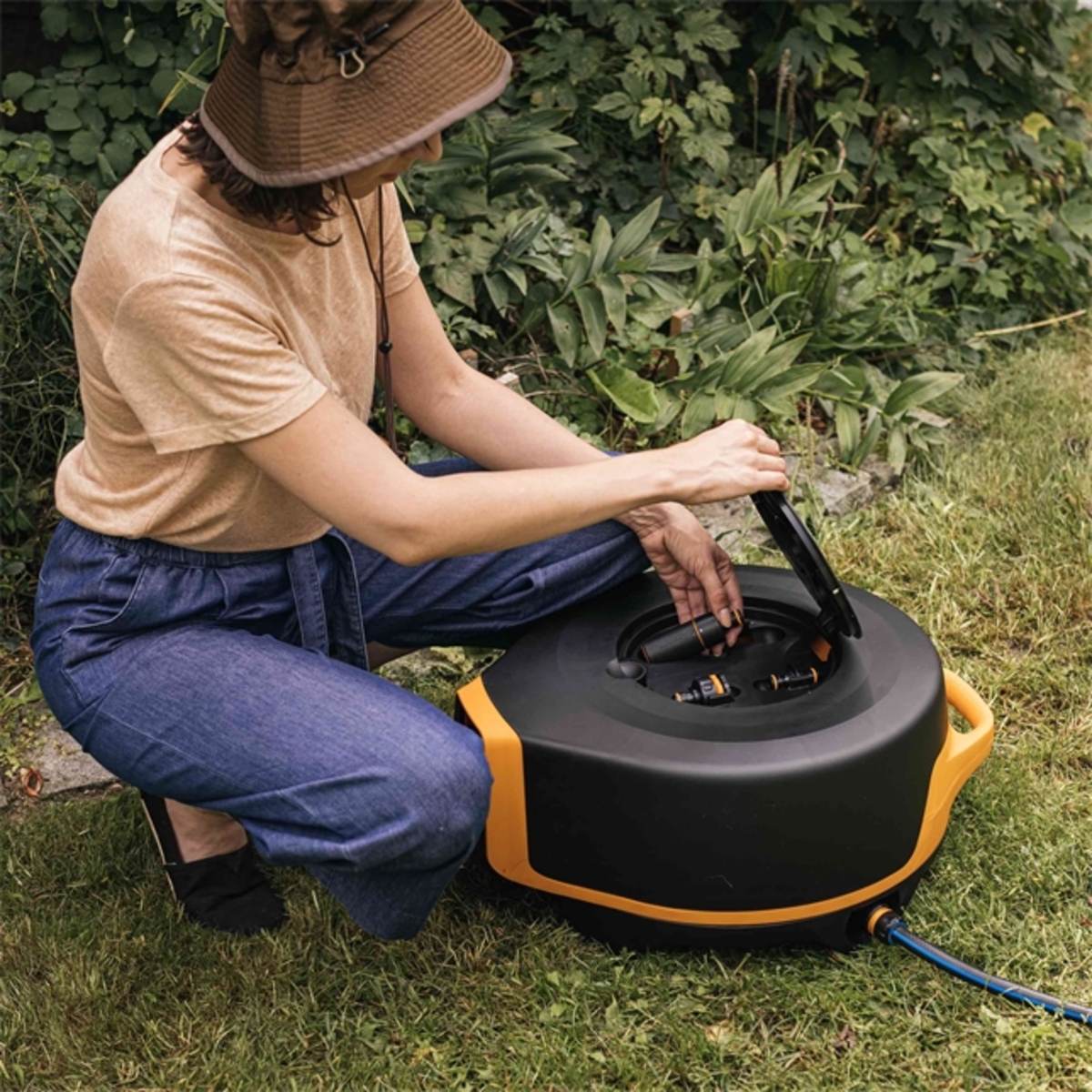 Fiskars Waterwheel XL, 25 m Gesamtreichweite, All-Inclusive-Bewässerungs-Set, Gartenschlauch Ø 13 mm Produktabbildung 7