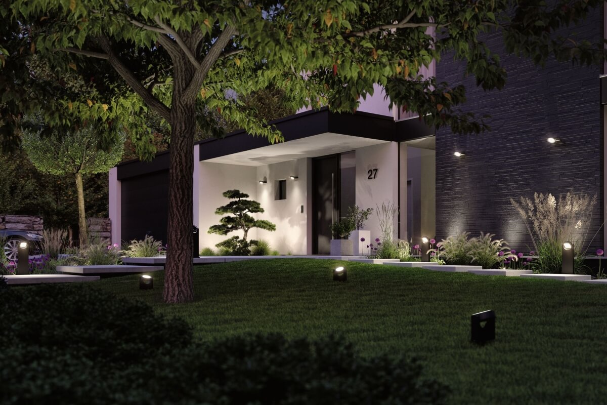 Paulmann Outdoor Pollerleuchte Swivea, Anthrazit, IP44, 8W, 460 lm, 3000 K, beweglicher Lichtkopf Produktabbildung 6