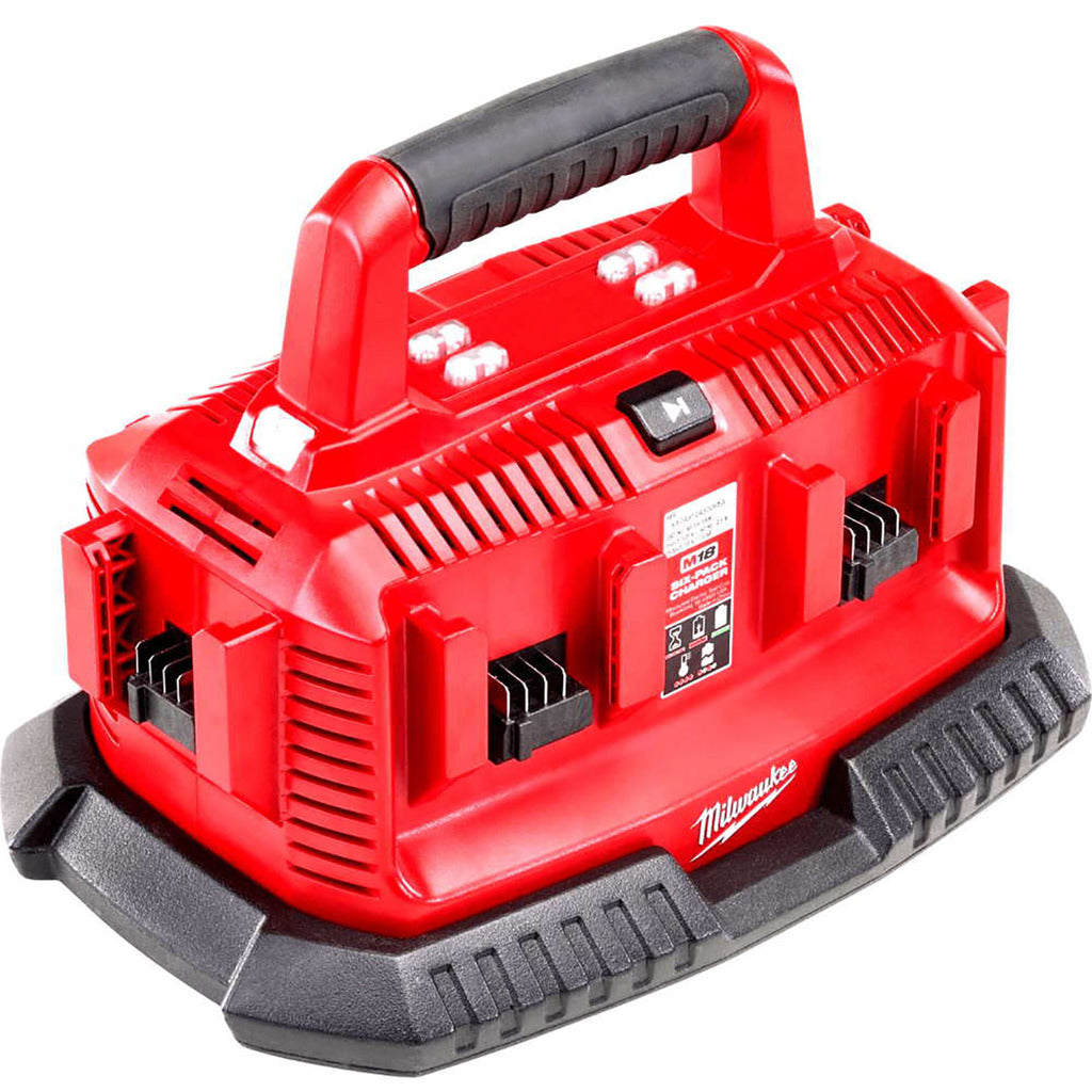 Milwaukee Multi-Ladegerät, 6 Steckplätze, für M14 M18 Akkus, Heavy Duty, Ladezustandanzeige Produktabbildung