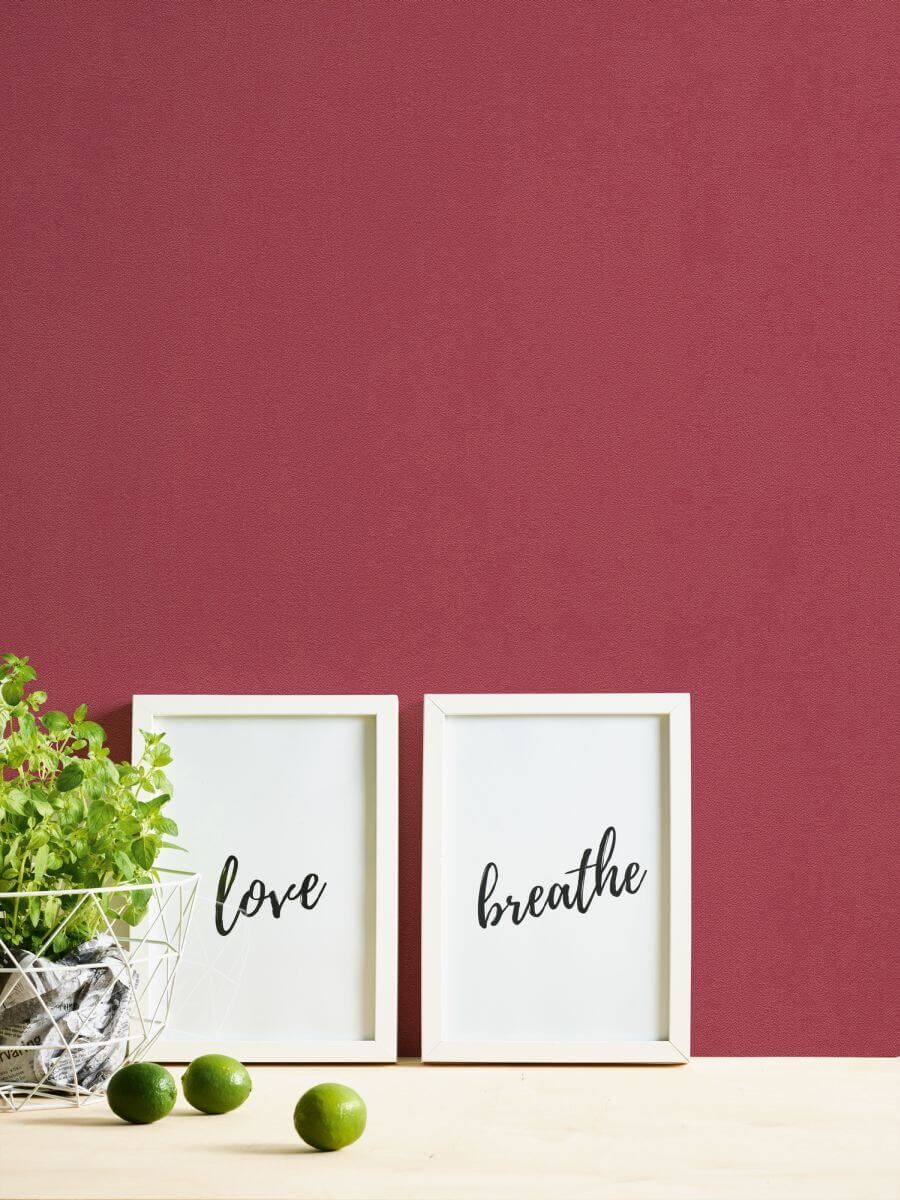 AS Creation Tapete Blooming Rot | Einfarbige Tapete | Unifarben Produktabbildung 3