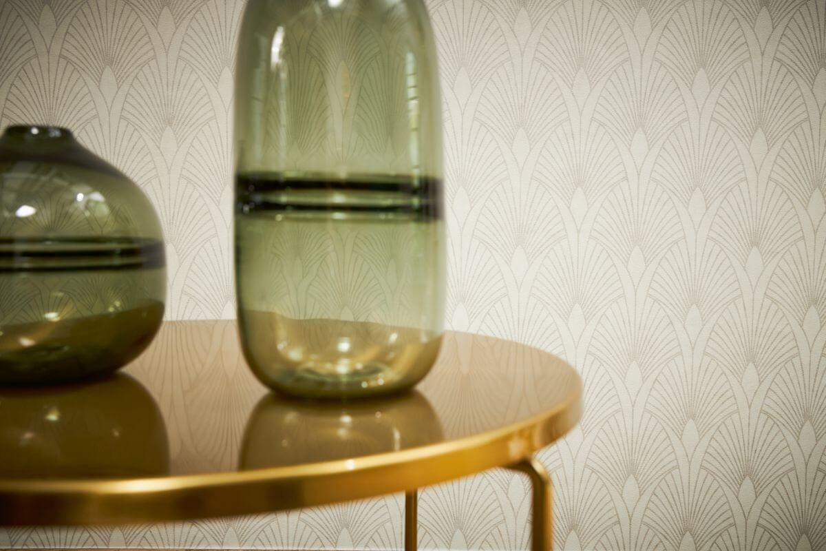 AS Creation Tapete | Geometrisches Muster Metallic Creme Weiß | New Walls Produktabbildung 5