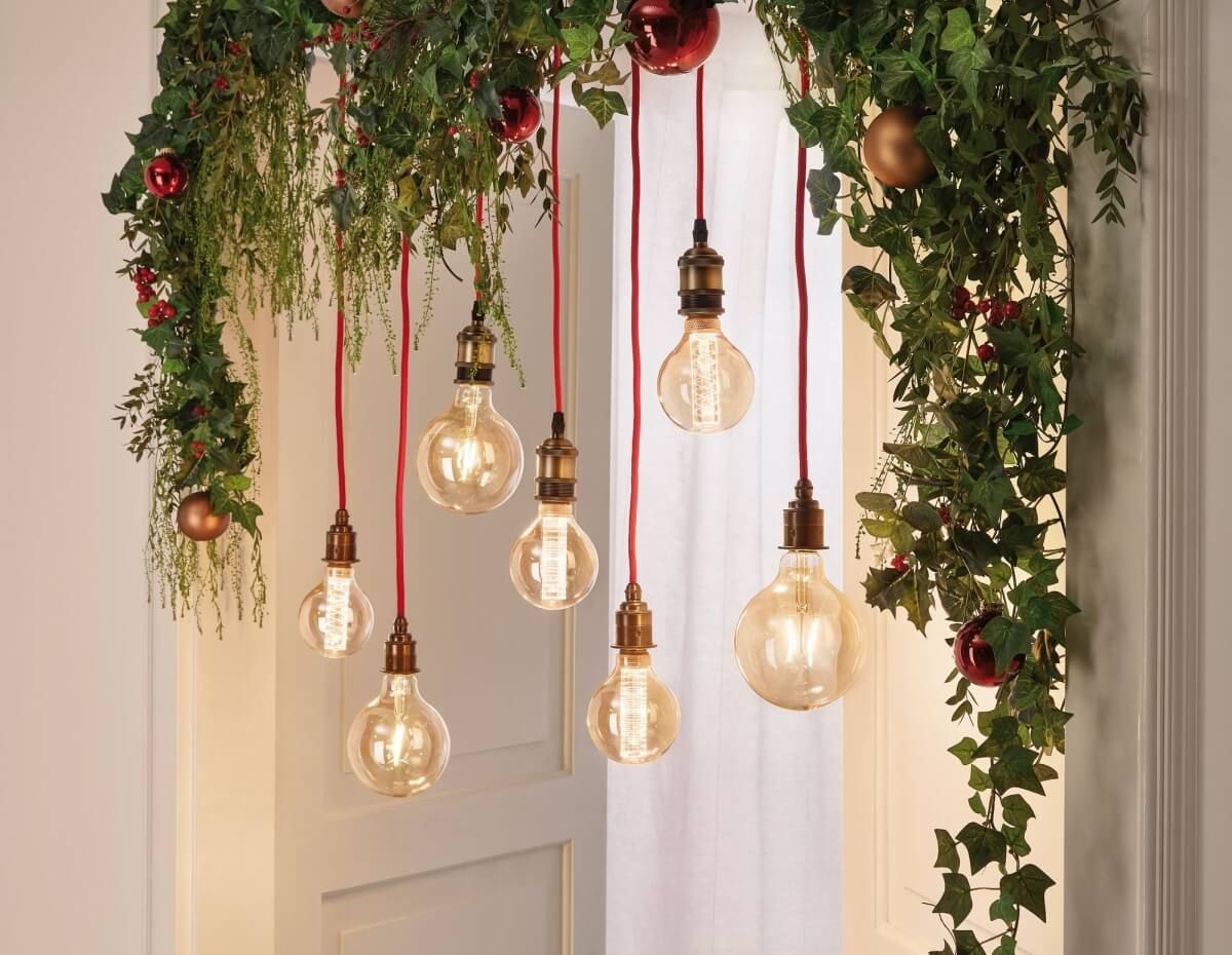 Paulmann Bundle Pendel Vintage-Pendel und LED Vintage-Globe, E27, 6 W,  2m Stoffkabel Rot + Gelb Produktabbildung 3