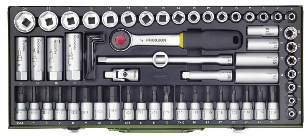 Proxxon Super-Kompaktsatz 3/8, 65-tlg. Produktabbildung 1