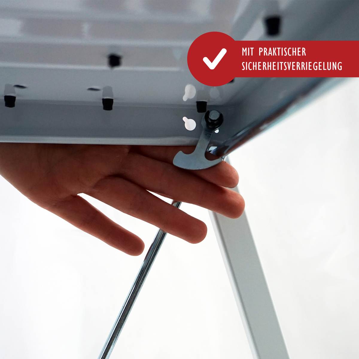 B-Ware siwitec Mini-Klapptritt mit 2 Stufen, Leiter, Anthrazit, bis zu 150 kg, TÜV zertifiziert Produktabbildung 3