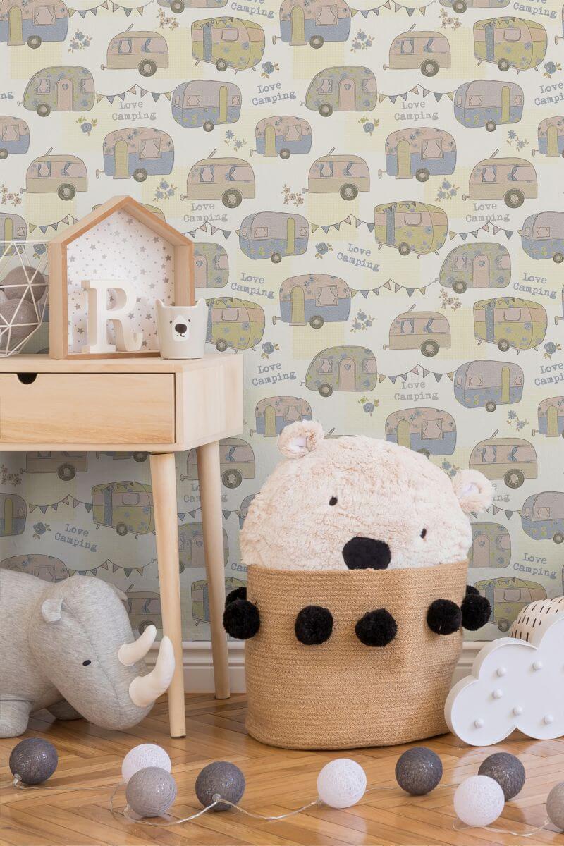 AS Creation Tapete Blaue Creme Metallic | Kindertapete | Boys & Girls 6 | Kinderzimmer Produktabbildung 5