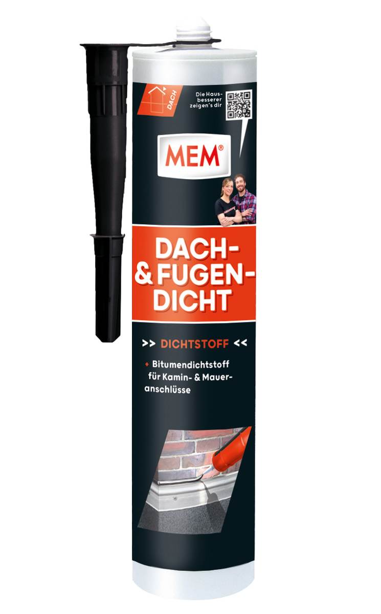 MEM Bitumen Dach- & Fugen-Dicht | Fugenmasse, Dichtungsmasse zur Ausbesserung & Abdichtung | 300 ml Produktabbildung 1