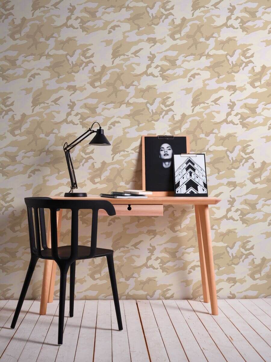 AS Creation Ausgefallene Tapete | Beige Braun Weiss Tarnmuster | Boys & Girls 6 Produktabbildung 3