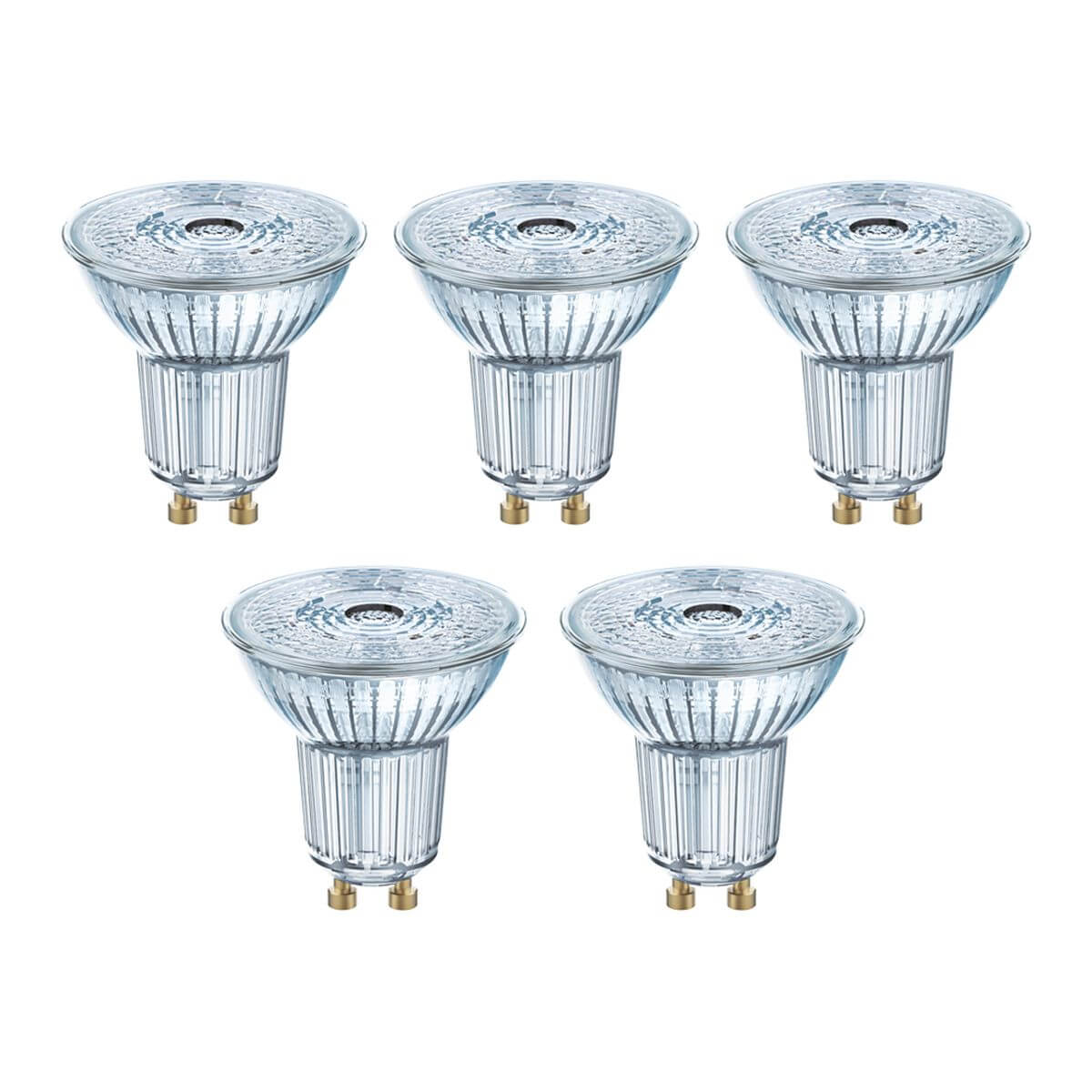 Osram 5er Pack LED BASE PAR16 4,3W = 50W GU10 Strahler 350lm 36° 2700K Warmweiß Produktabbildung 1