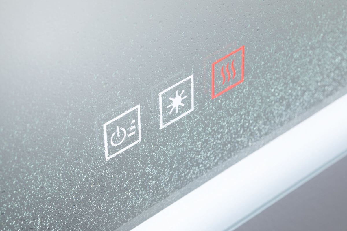 Paulmann HomeSpa LED Leuchtspiegel Mirra eckig mit Heizfunktion, IP44, 22W, 1600 lm, 2700 - 6500 K Produktabbildung 3