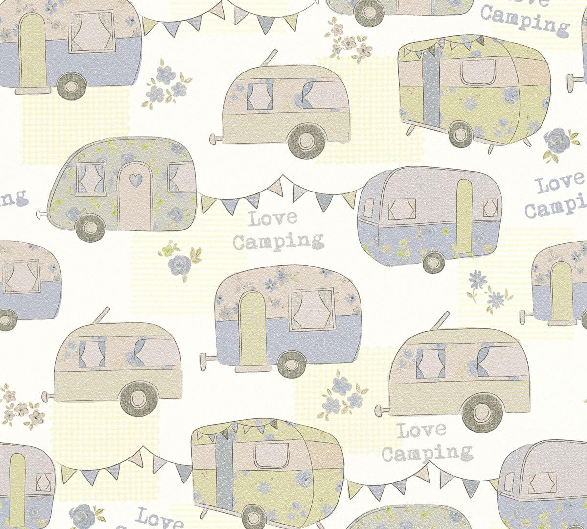 AS Creation Tapete Blaue Creme Metallic | Kindertapete | Boys & Girls 6 | Kinderzimmer Produktabbildung 1