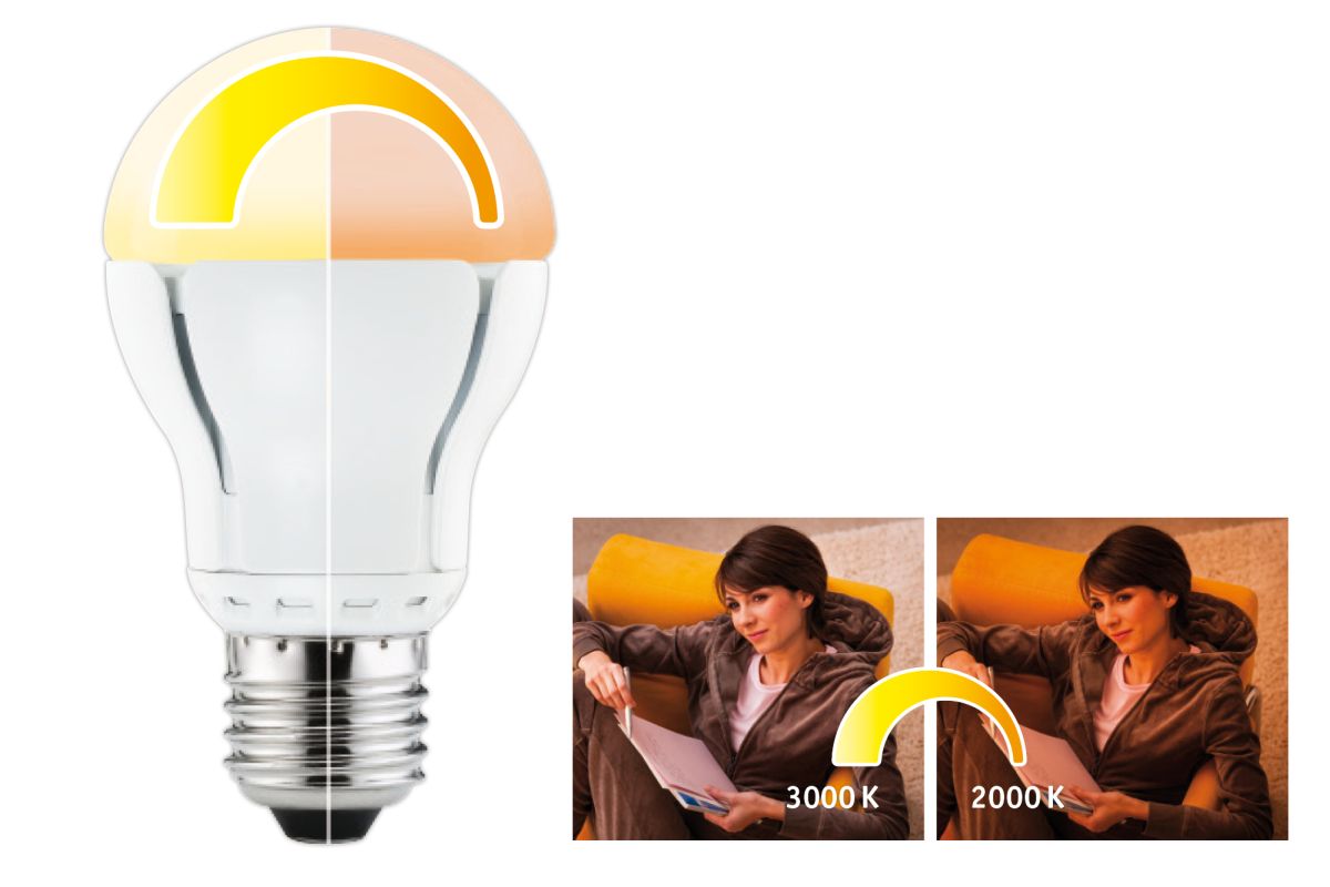 Paulmann 10er Spar Pack LED Premium Allgebrauchslampen 7W, E27, Warmdimmbar 2000-3000K, 230V Produktabbildung 2