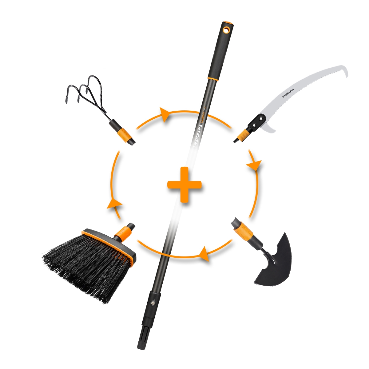 Fiskars QuikFit Rasenlüfter, Stecksystem, Modular, Gartenwerkzeug, Aufsätze und Zubehör Produktabbildung 2