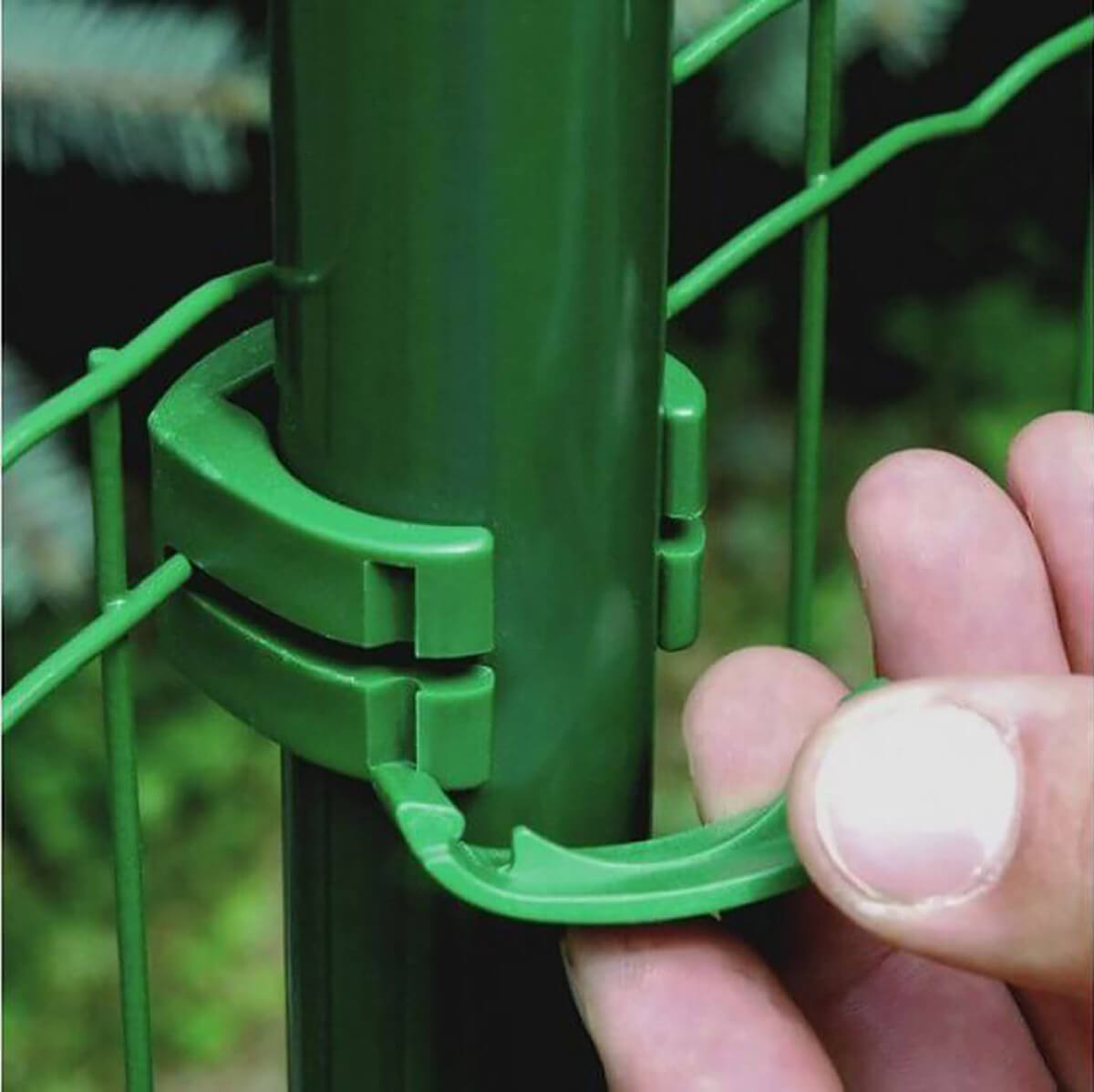 Alberts Zaun-Set Fix-Clip Pro mit Einschlaghülsen, 1,22 m Höhe, 10 m Länge, Grün, Komplettset Produktabbildung 9