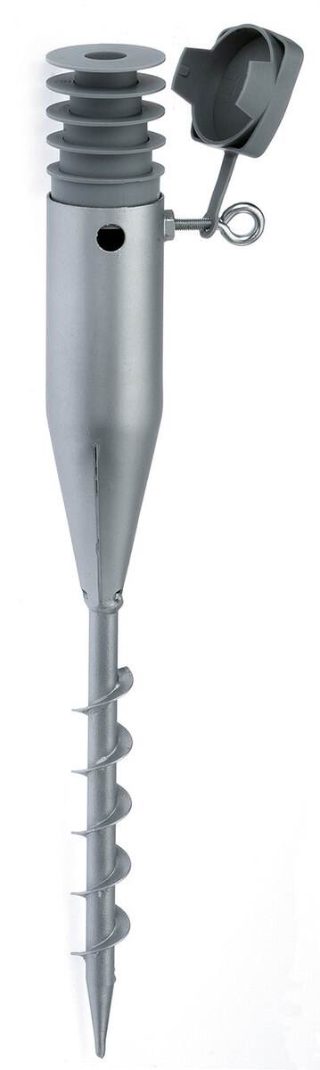 Alberts Zubehör-Set für Einschraub-Bodenhülse, Kunststoff, Grau, Bodenhülsen-Zubehör, Verankerungsset Produktabbildung 1