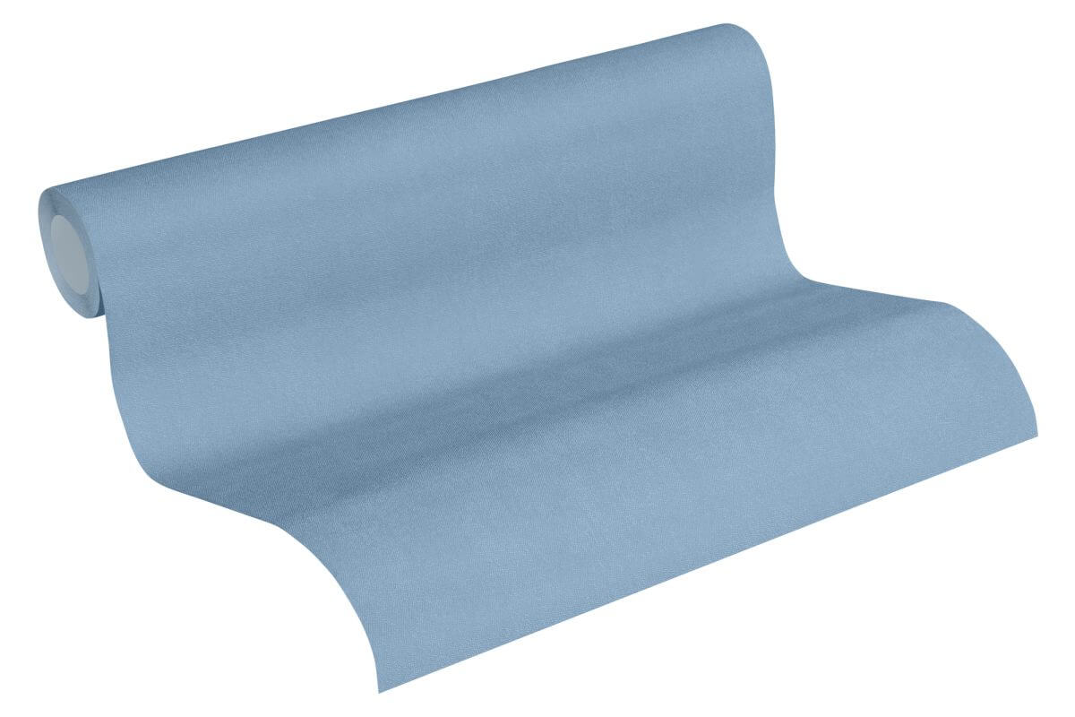 AS Creation Tapete Blooming Blau | Einfarbige Tapete | Unifarben Produktabbildung 2
