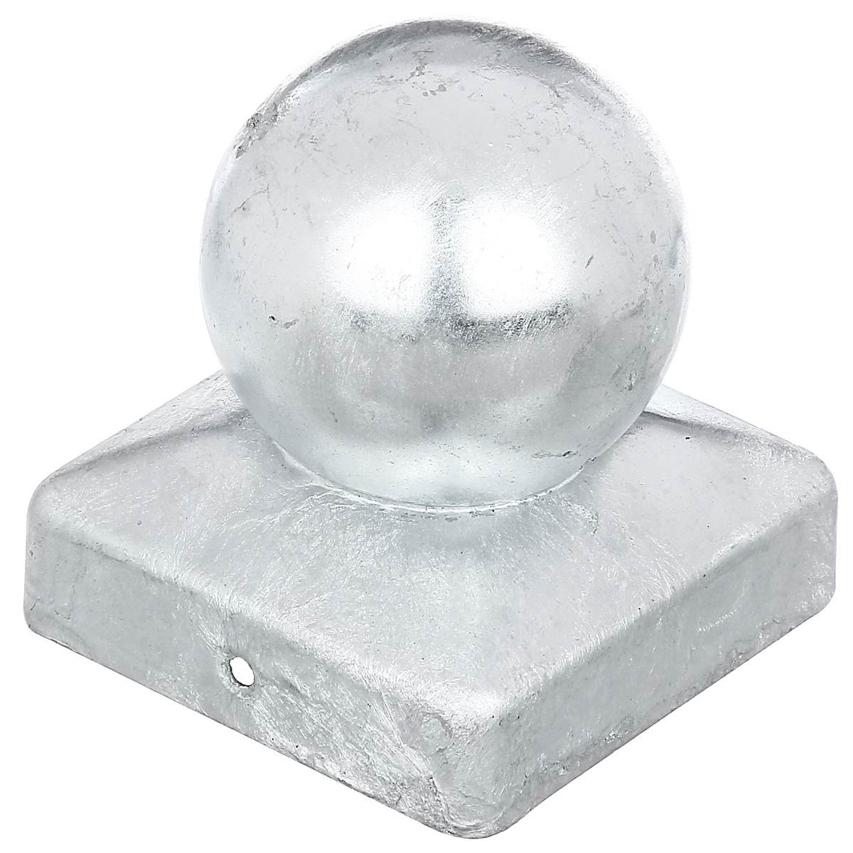 Alberts Pfostenkappe für Holzpfosten Kugel, versenkte Schraublöcher, Stahl feuerverzinkt, Abdeckkappe Produktabbildung