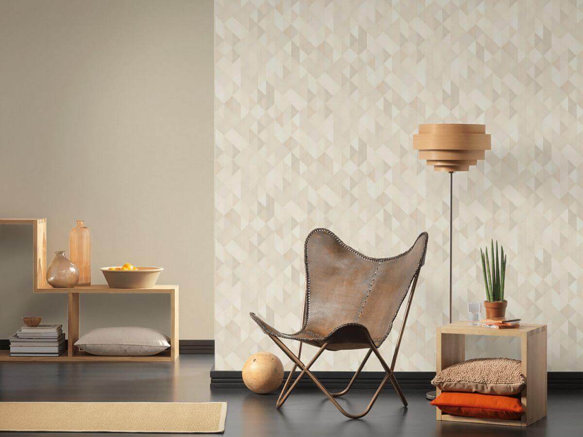AS Creation Tapete | Geometrisches Muster Beige Braun Grau | Trendwall Produktabbildung 4