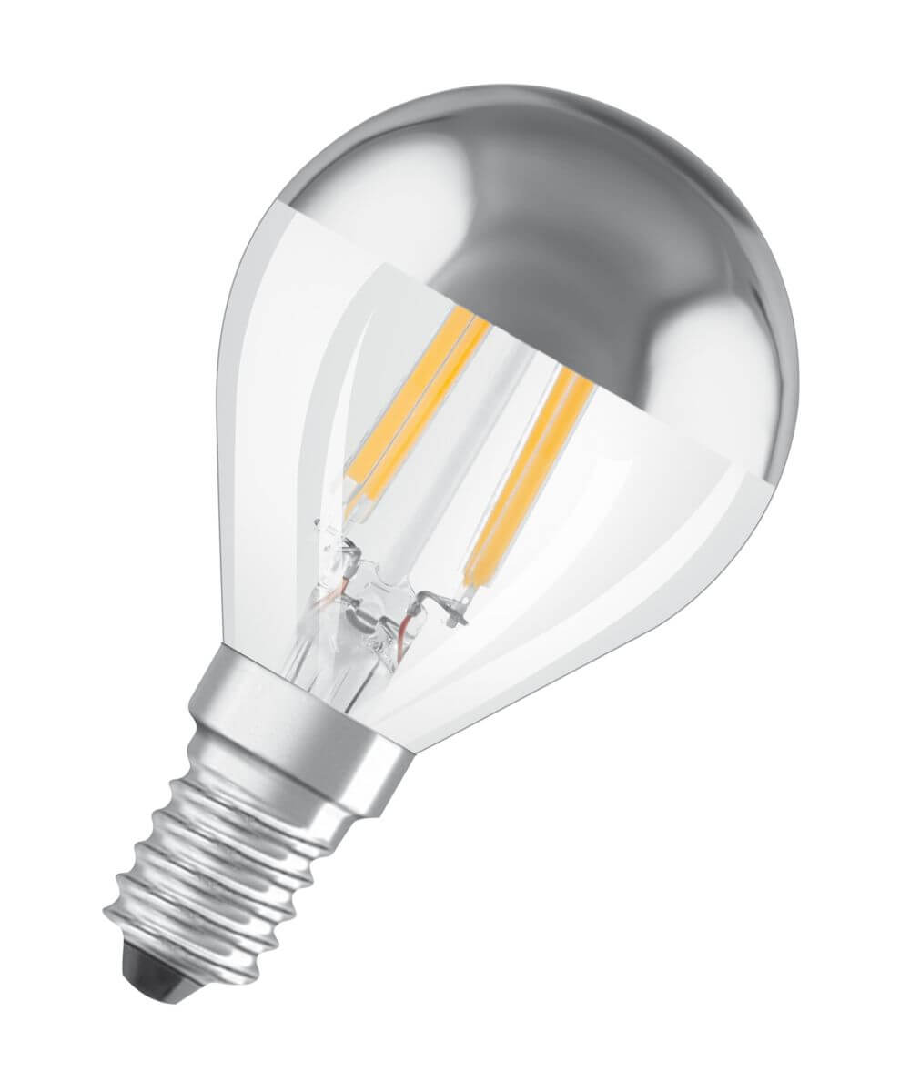 Osram LED Retrofit CLASSIC P 34, 4W = 34W, 380 lm, E14, Warmweiß (2700 K), mit Spiegel-Kolbenkrone Produktabbildung 2