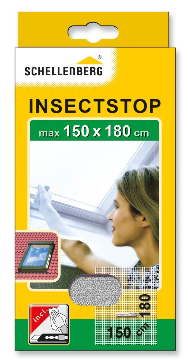 Schellenberg Fliegengitter für Dachfenster mit Reißverschluss, 150 x 180 cm, zuschneidbar Produktabbildung