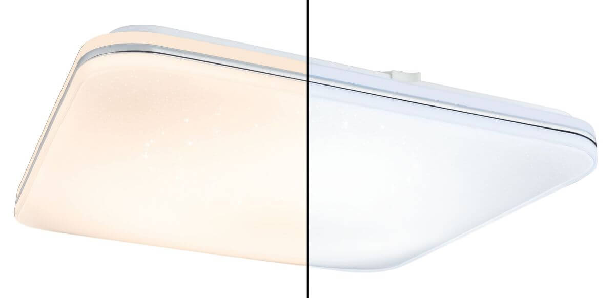 Paulmann Deckenleuchte Costella LED eckig 22W Weiß Sternenhimmel Warmweiß bis Kaltweiß Produktabbildung 1