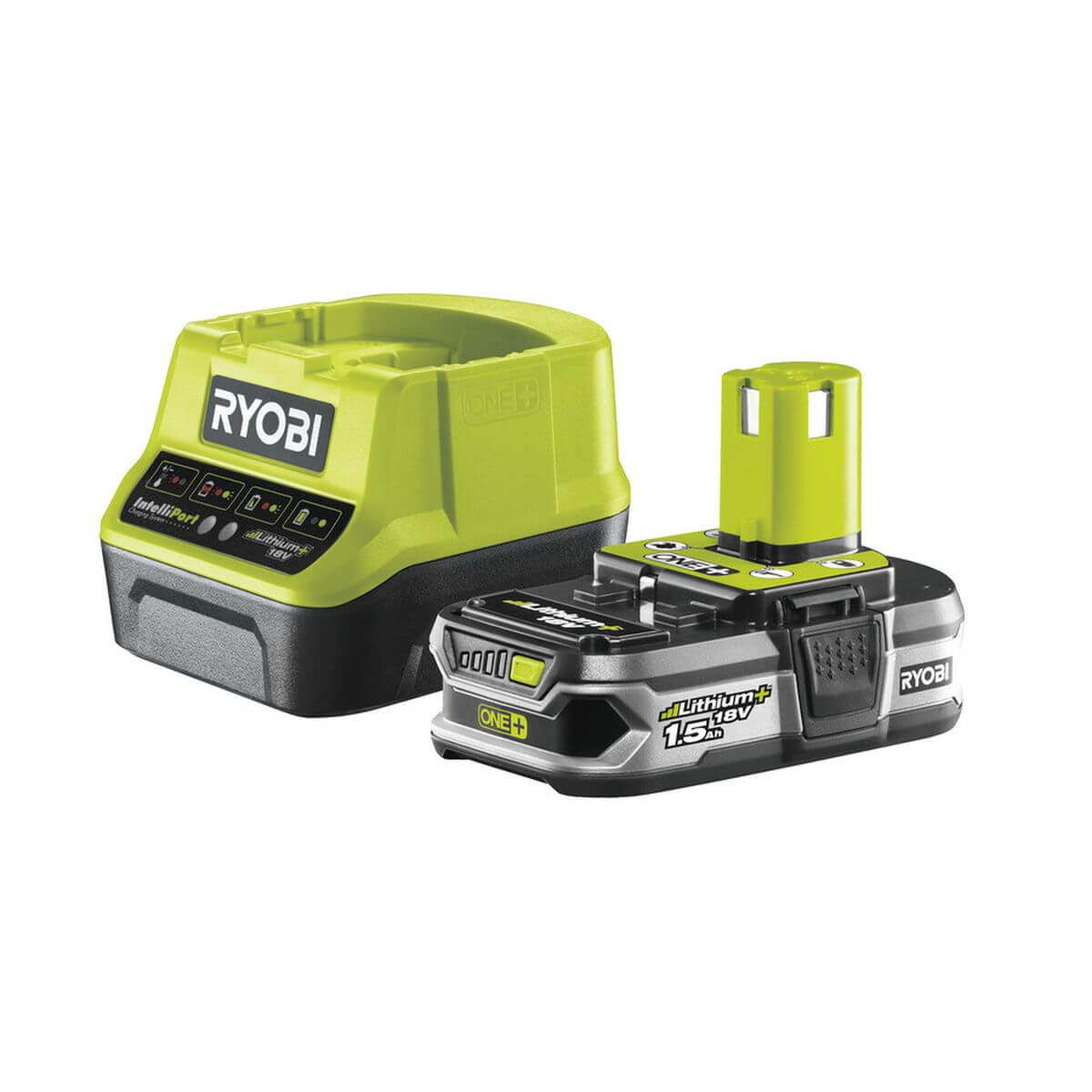 Ryobi 1,5 Ah Akku & Schnellladegerät ONE+ 18 V RC18120-115 | Starterset mit 1,5 Ah Lithium+ Akku Produktabbildung