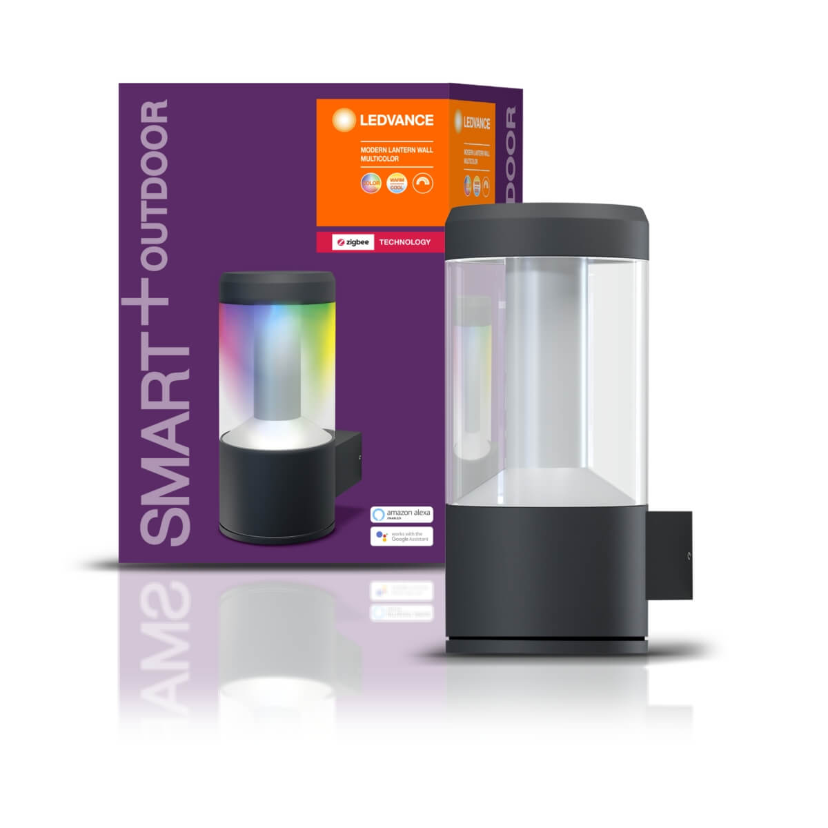 Ledvance SMART+ Outdoor Laterne, 12 W, 650 lm, IP44, 2000-6500K, Dimmbar, RGBW, Wandleuchte Produktabbildung 1