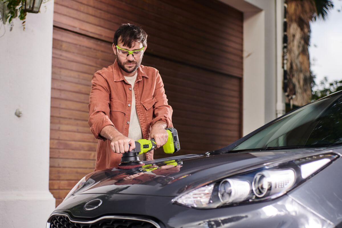 RYOBI Akku Exzenter Polierer PRO ONE+ 18 V, Poliermaschine ideal für Autopflege, ohne Akku, R18P-0 Produktabbildung 6