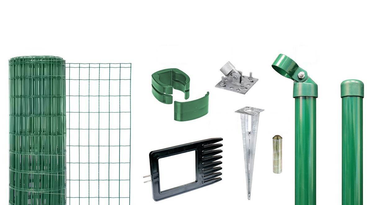 Alberts Zaun-Set Fix-Clip Pro mit Einschlaghülsen, 81 cm Höhe, 25 m Länge, Grün, Komplettset Produktabbildung