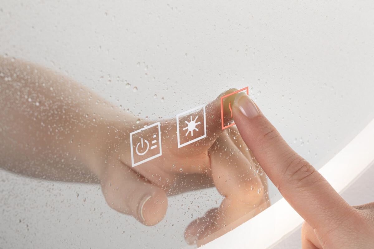 Paulmann HomeSpa LED Leuchtspiegel Mirra eckig mit Heizfunktion, IP44, 22W, 1600 lm, 2700 - 6500 K Produktabbildung 5