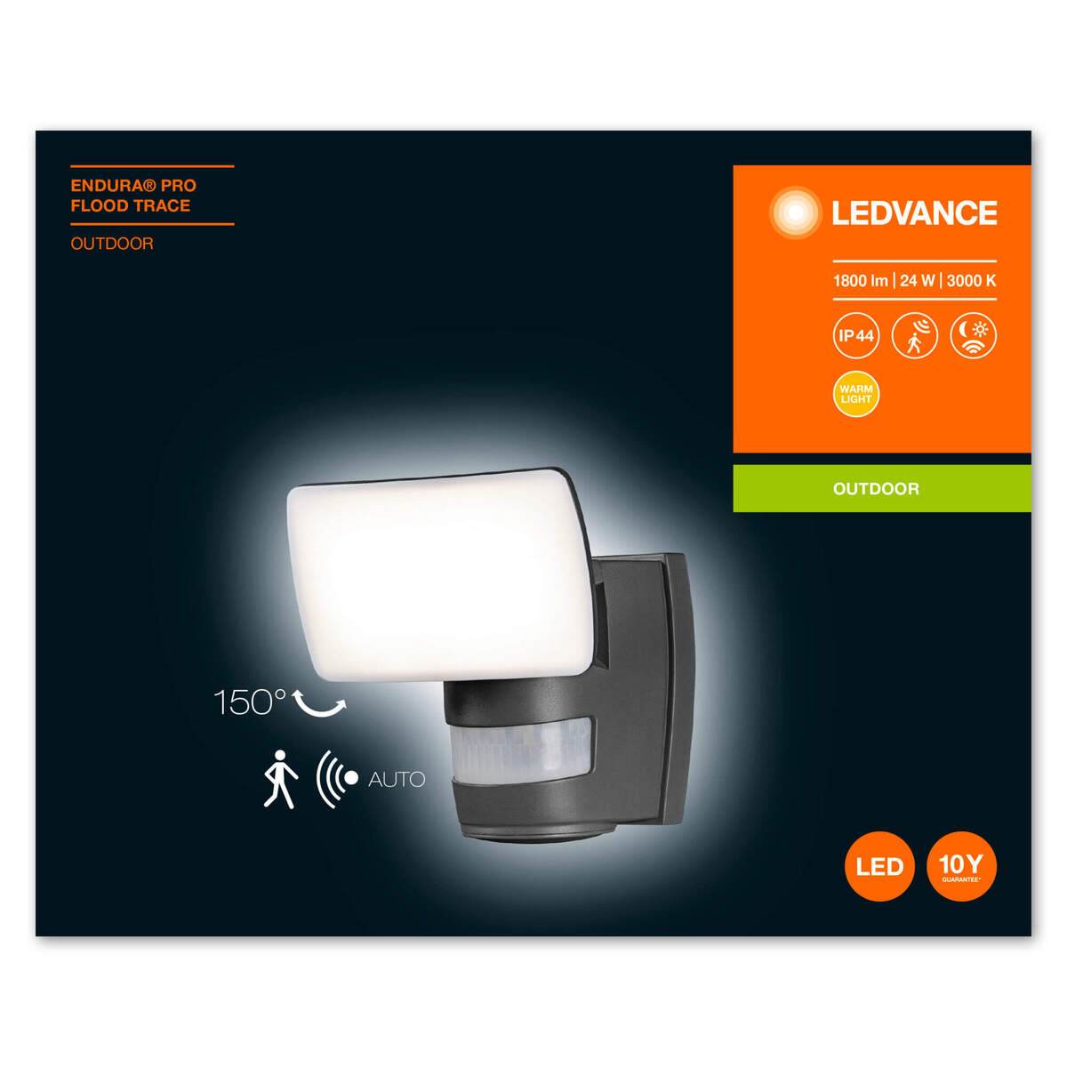 Ledvance Endura PRO Flood Trace, 24W, 1800 lm, mit IR Sensor, IP44, 3000 K (Warmweiß) Produktabbildung 7