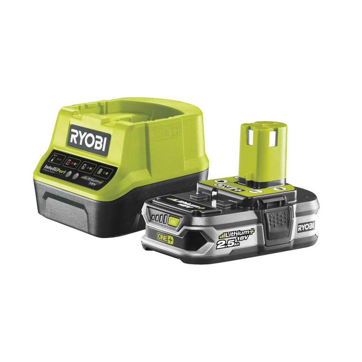 Ryobi Set: 2,5 Ah Akku & Schnellladegerät ONE+ 18 V | RC18120-125 Produktabbildung