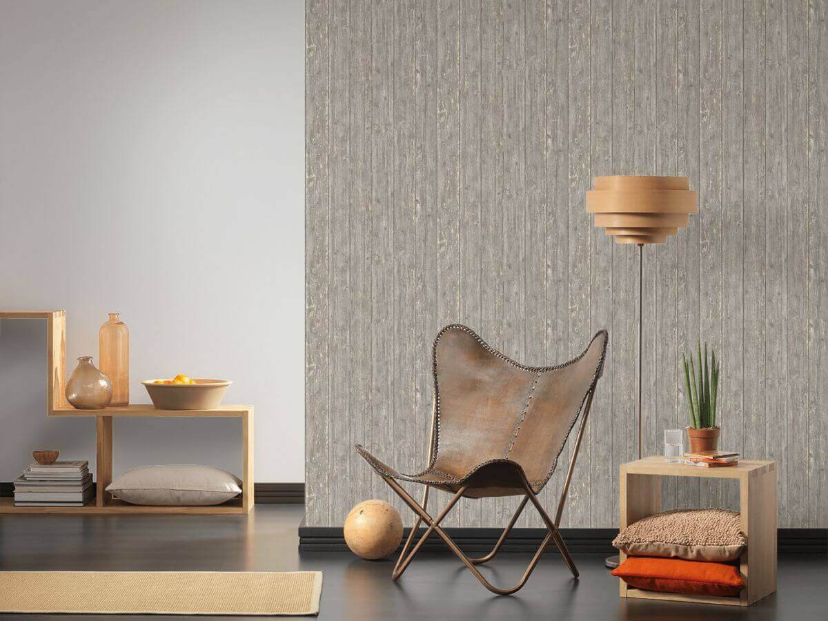 AS Creation Braun Holz Natur Vliestapete Authentic Walls 2 365731 Produktabbildung 3