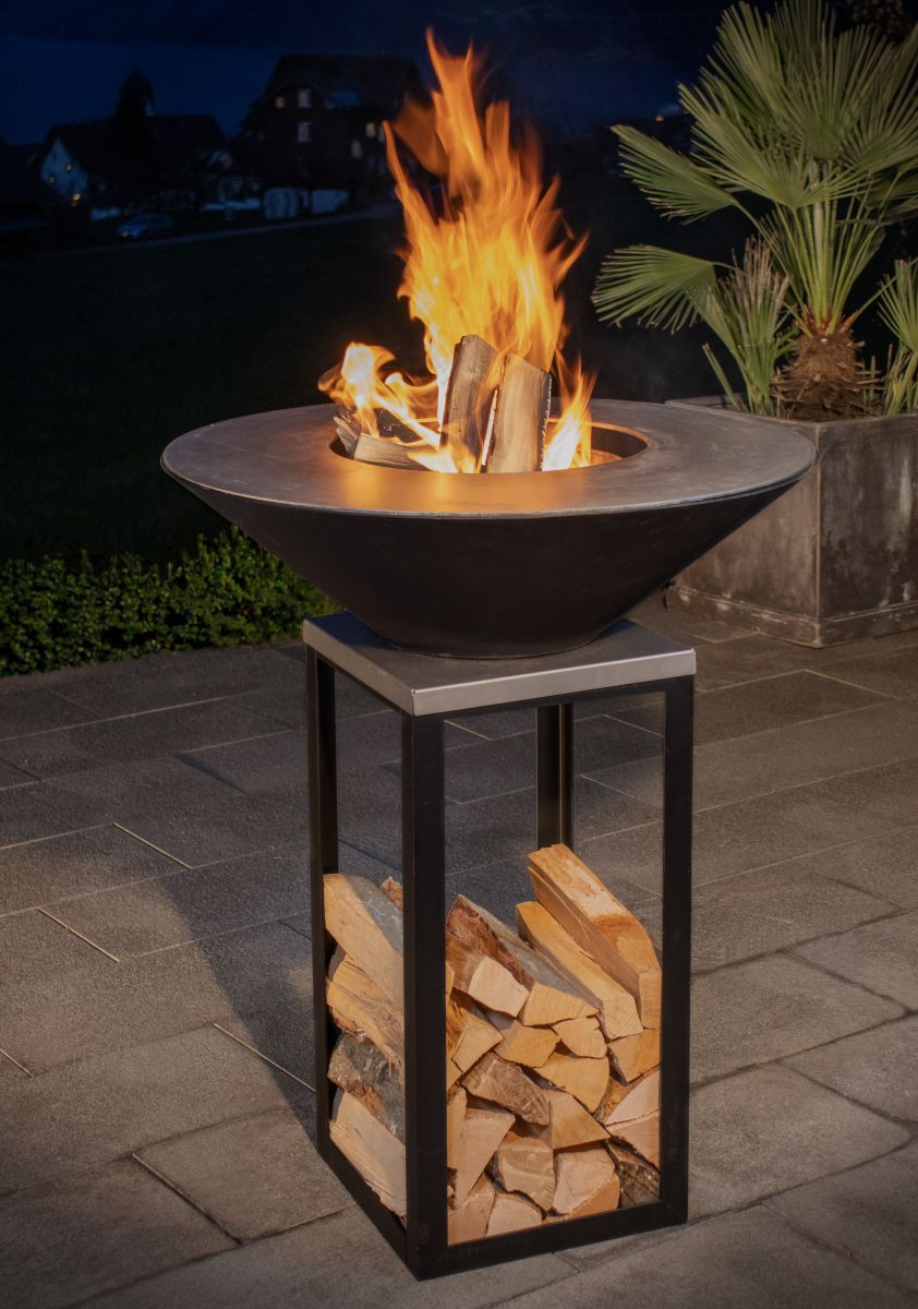 Feu du Jardin Gartenfeuer FYRO 80, rost oder schwarz, Edelstahl, Feuerstelle Grillplatte Feuerplatte Produktabbildung 5