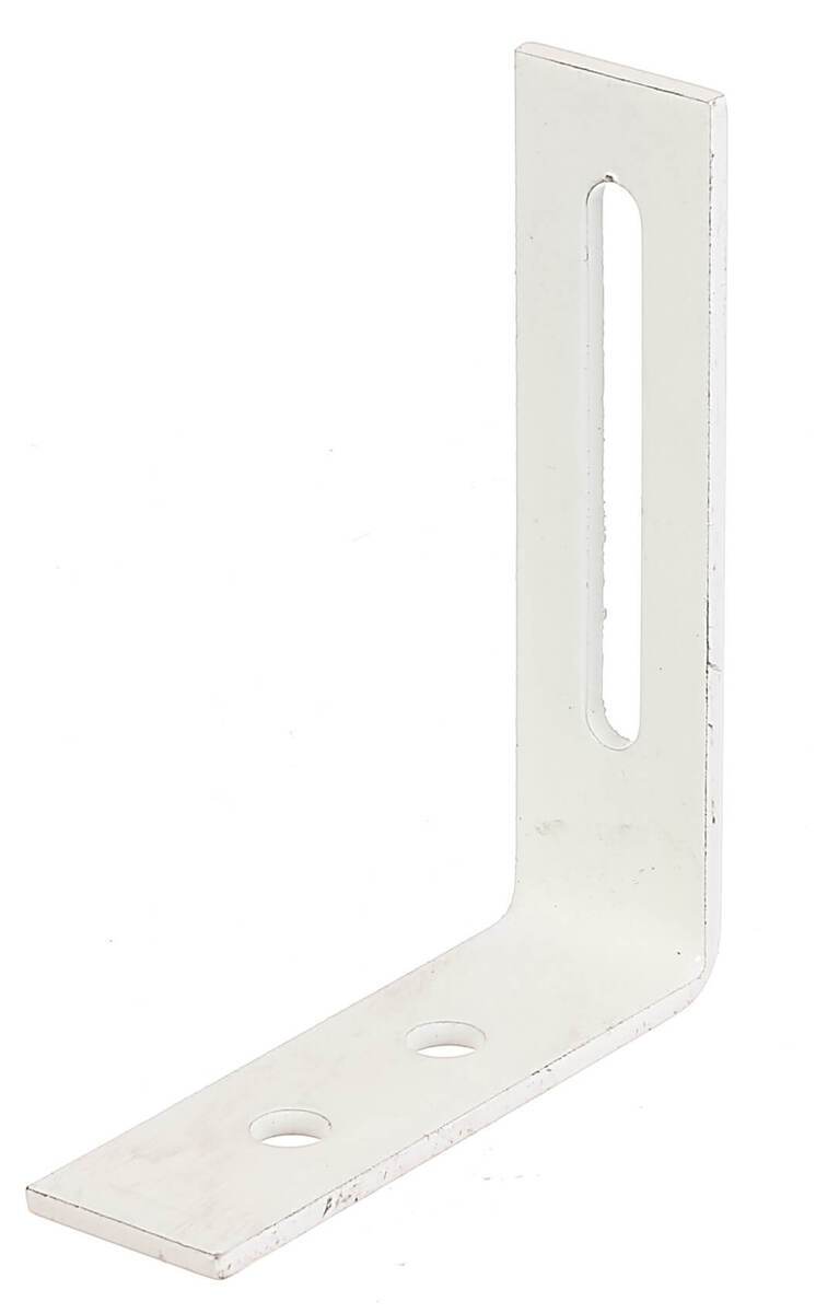 Alberts Verstellwinkel zum Aufschrauben, 65 x 80 x 20 mm, Stahl, Weiß, 1 Stück Produktabbildung