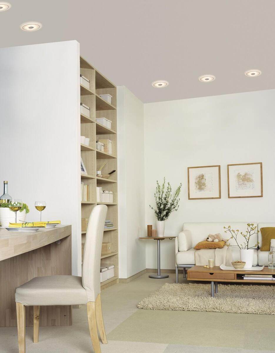 Paulmann LED-Einbauleuchte Whirl | rundes LED-Einbaupanel | Satin | inkl Leuchtmittel mit 3000 K Produktabbildung 5