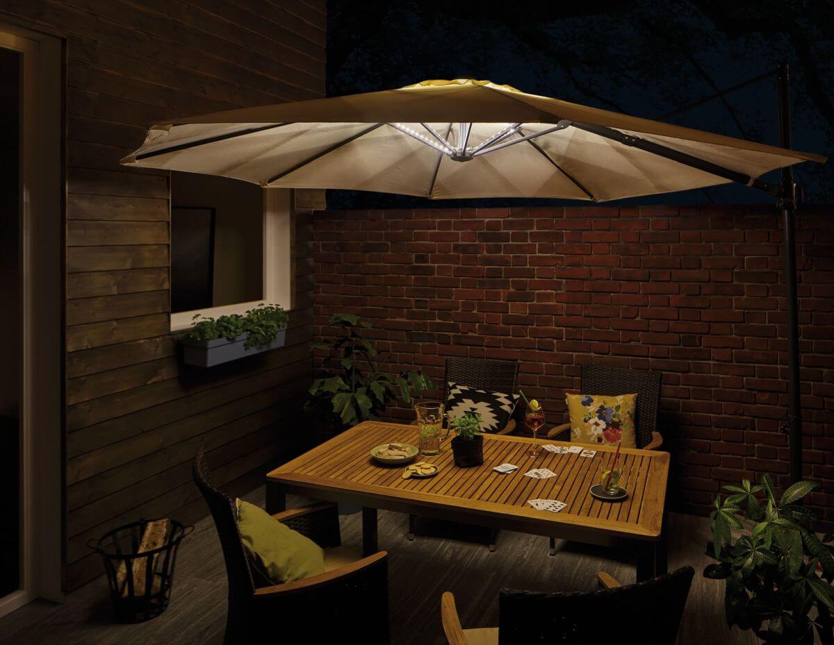 Paulmann Mobile Strip Parasol Schirm-Beleuchtung IP44 4er-Set, 4x40cm, Sonnenschirm-LED-Stripes Produktabbildung 2