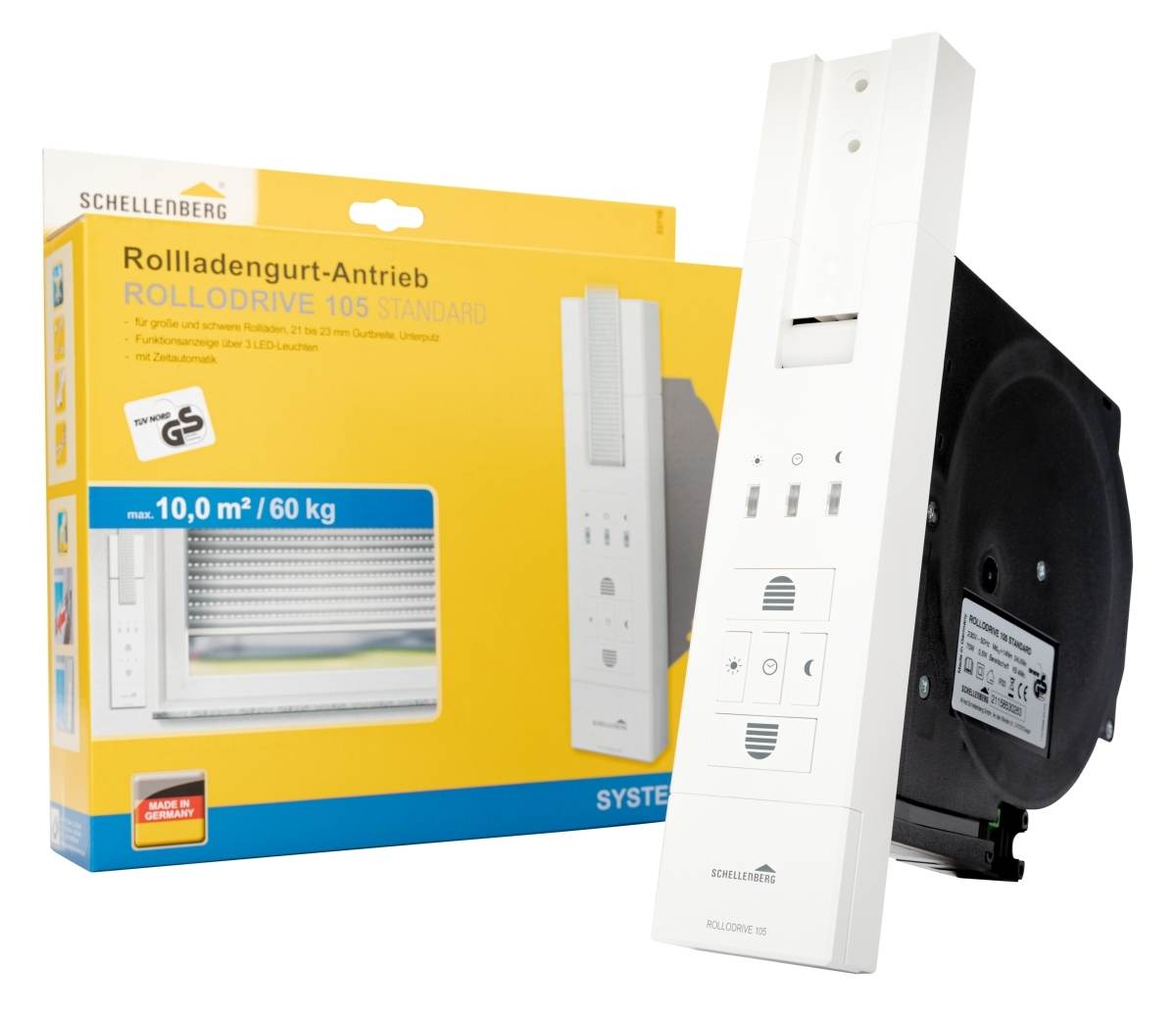 Schellenberg ROLLODRIVE 105 Maxi elektrischer Gurtwickler max 10 m² Fläche Produktabbildung