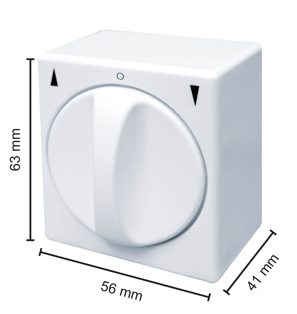 Schellenberg Rolladenschalter Taster, Rast-Knebelschalter Auf- Unterputz weiß, Dreh Rollladensch AP Produktabbildung 4